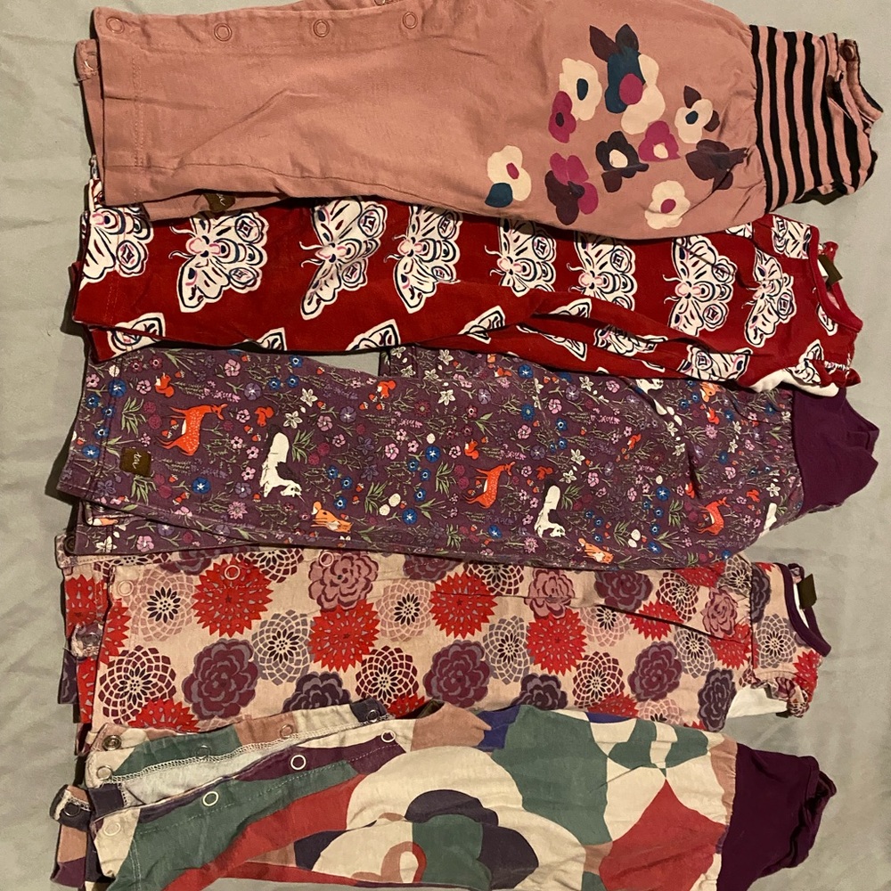 Tea Collection 9-12m Romper Lot